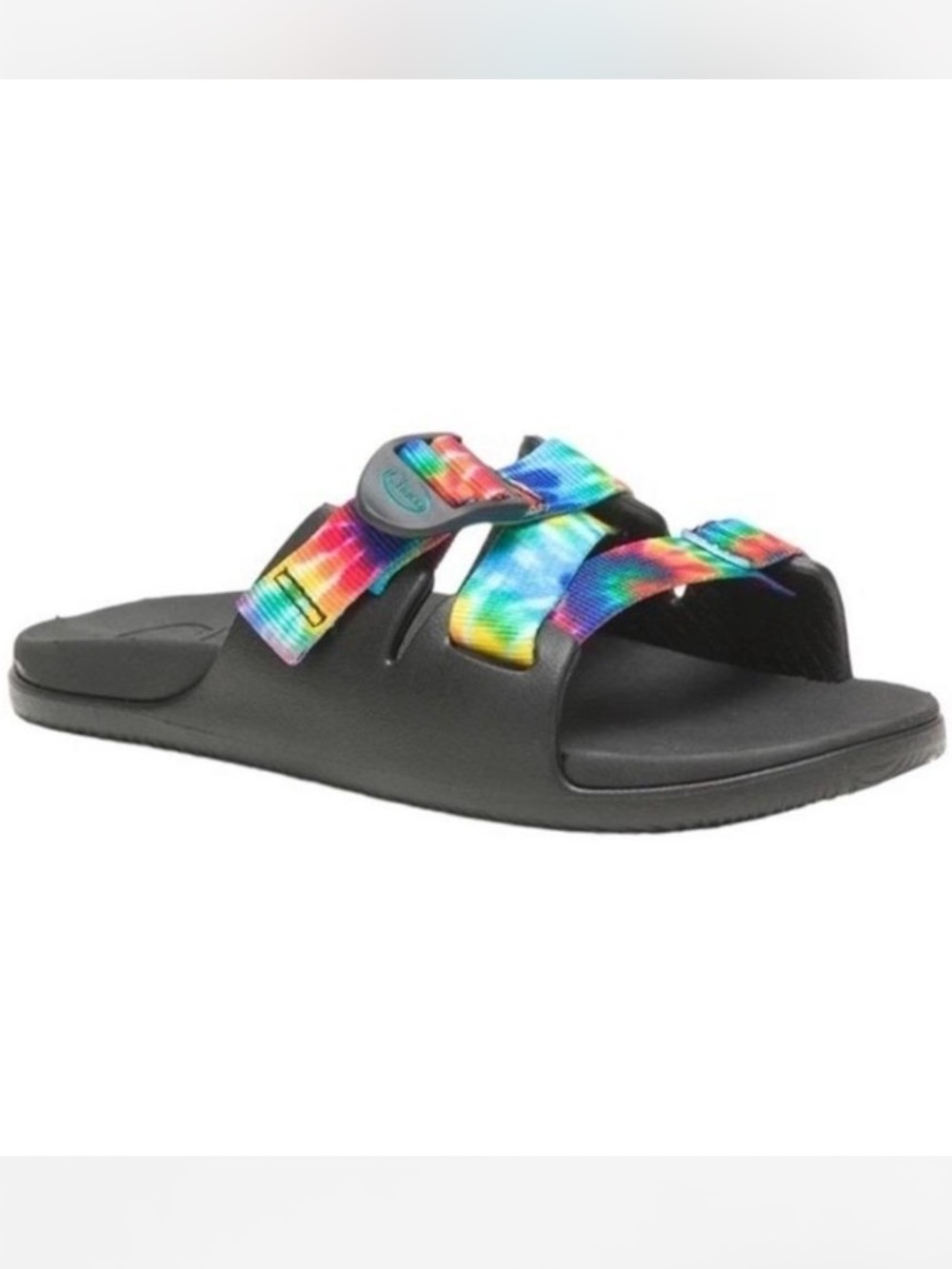 Chacos Chillos Slide Sandals - Tye dye Rainbow size 10